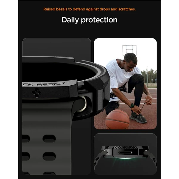 Spigen Rugged Armor kryt Galaxy Watch8 (40mm) matne čierny - Puzdra - Obrázok 7b86f35c337e447f813e38053543d3ee