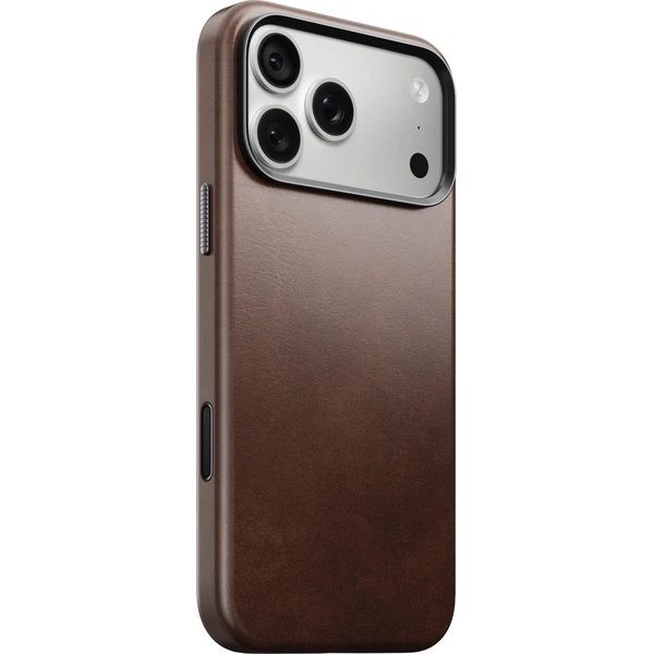 Nomad Traditional Leather (Horween) MagSafe kožený kryt iPhone 17 Pro Max/18 Pro Max Rustic Brown - Puzdra - Hlavný obrázok