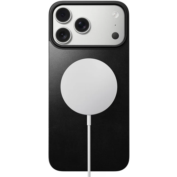 Nomad Magnetic Leather Back (Horween) Magsafe kožený kryt iPhone 17 Pro Max Black - Puzdra - Obrázok 7c03619547d94b62ba50c6f2be64f6fb