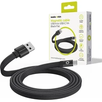 Mobile Origin Magnetic Flat Patented Original Cable USB-A to USB-C 1m, black - Káble
