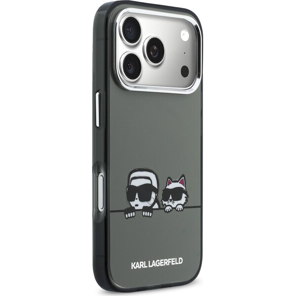 Karl Lagerfeld IML K&CH Heads Logo MagSafe kryt iPhone 17 Pro čierny - Puzdra - Obrázok 7c2b6a44a11d4704b06a456abe13eb34