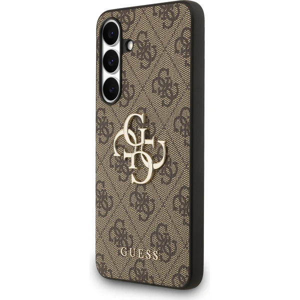 Guess PU 4G Metal Logo Zadný Kryt pre Samsung Galaxy S25 FE hnedý - Puzdra - Obrázok 7c375e8dc0544fdaa3022ae927eb0aa4