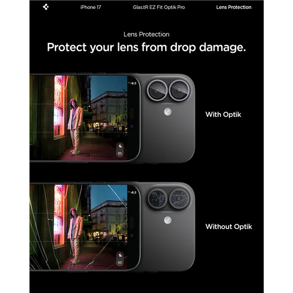 Spigen Glass TR EZ Fit Optik Pro skla iPhone 17 purple (2 ks) - Ochranné fólie a sklo - Obrázok 7c40a4dfaedc4fb296e76ae8f31f13d3