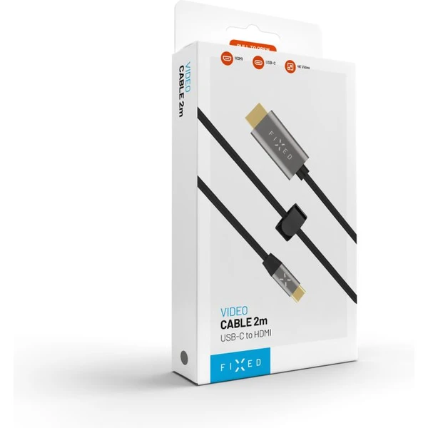 FIXED USB-C 3.1 Gen 2/HDMI HDMI 2.0 kábel, 18Gbps, 4K60HZ, 2m, sivý - Káble - Obrázok 7c50e10c5e6744bea8c7ef272efb17ce