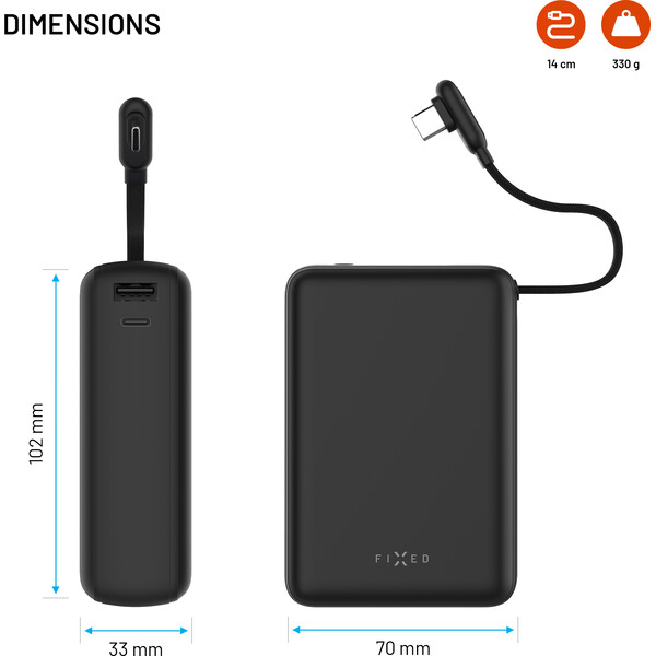FIXED Zen 20 Loop powerbanka s LCD displejem, 40W, 20 000 mAh černá - Powerbanky - Obrázok 7c9511a27a474acd8af2a78933ce9410