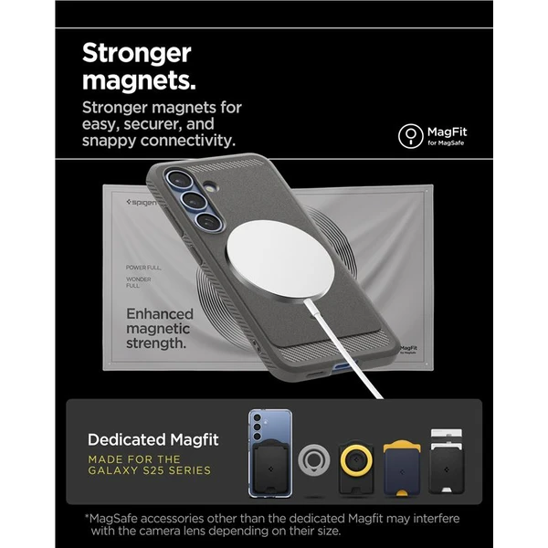 Spigen Rugged Armor MagSafe kryt Samsung Galaxy S25 sivý - Puzdra - Obrázok 7caa9e00047f4a0ba1079b405bce7175