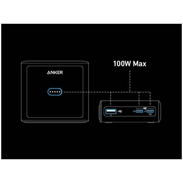 Anker nabíjacia stanica 100W 2xUSB-C, 1xUSB, 1xkonektor pre Prime powerbanku čierna - Nabíjačky - Obrázok 7ccd1c86845a49a3b4bfe4c40296c9db