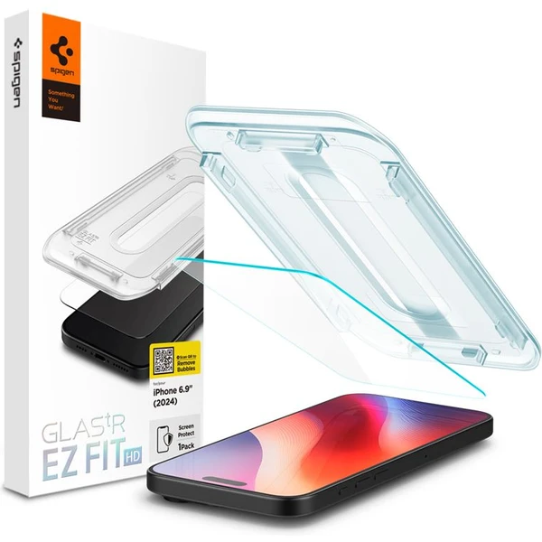 Spigen Glass tR EZ Fit HD tvrdené sklo iPhone 16 Pro Max číre - Ochranné fólie a sklo - Hlavný obrázok