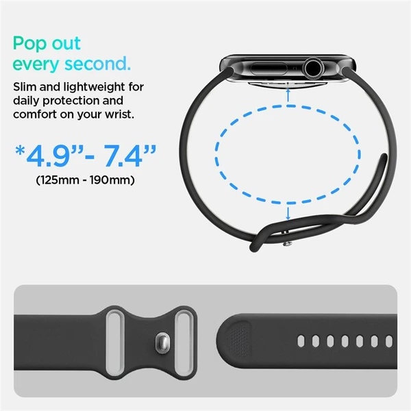 Spigen Nano Pop Band remienok Apple Watch 42/41/40mm čierny/sivý - Remienky - Obrázok 7d091021882e45c5bd2465982a31a9df
