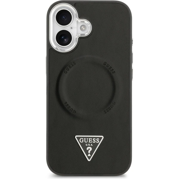 Guess PU Leather Triangle Logo MagSafe kryt iPhone 17 čierny - Puzdra - Obrázok 7d1679e760dd486ab46b4c6a76dce396