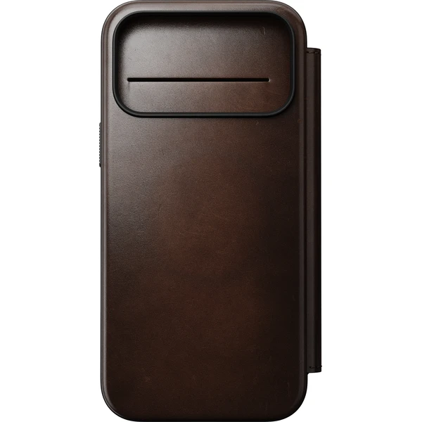 Nomad Modern Leather Folio (Horween) MagSafe kožené puzdro iPhone 17 Pro Max/18 Pro Max Rustic Brow - Puzdra - Obrázok 7d1f5d80aecd4e068b4d6472ea939aae