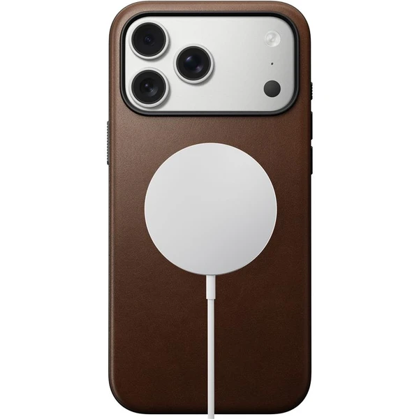 Nomad Modern Leather Case MagSafe kožený kryt iPhone 17 Pro Max Brown - Puzdra - Obrázok 7d208f8b17b7411a88bd56cf96930487