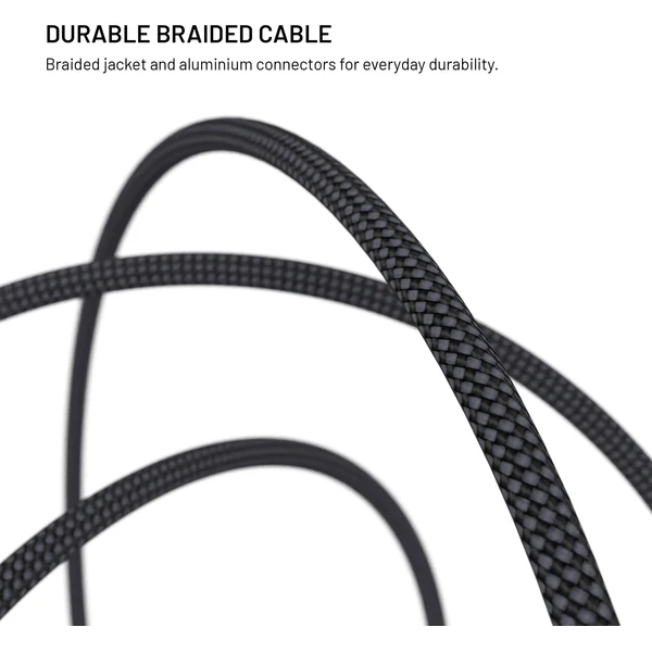 FIXED Media Cable opletený kábel USB-C/USB-C, PD 3.1, USB4 Gen3 40Gbps, 8K(60Hz),240W, 35cm, čierny - Káble a redukcie - Obrázok 7d25dc61a5504e1c976b80f44e4029a6