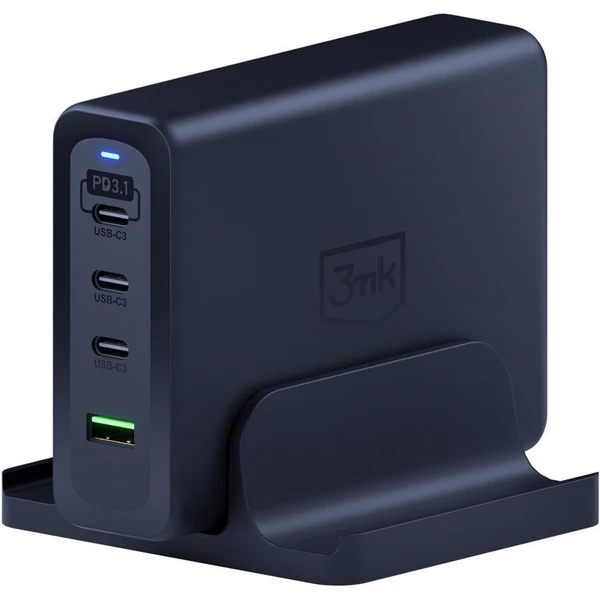 3mk Hyper Charging Station nabíjacia stanica, 240W, GaN, 3x USB-C + 1x USB-A čierna - Nabíjačky - Obrázok 7d349d4c3d4346c8a9c00324d9f183c0