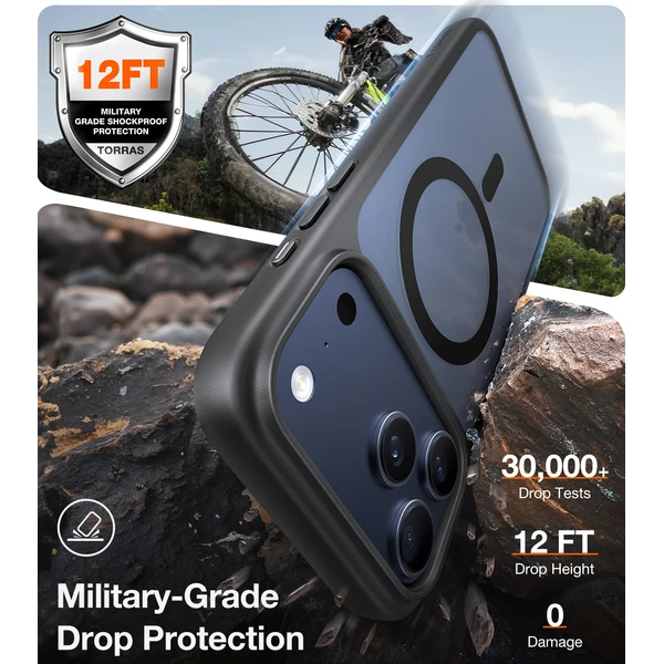 Torras Guardian MagSafe kryt iPhone 17 Pro Max čierny - Puzdra - Obrázok 7d4cd4c605c24c8e9a390376c7a7cd06
