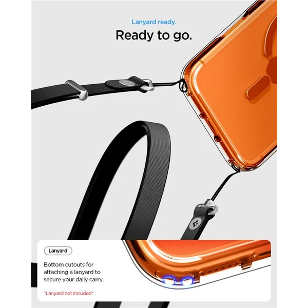 Spigen Ultra Hybrid MagSafe kryt iPhone 17 Pro priehľadná oranžová - Puzdra - Obrázok 7d59f00a54294d93a40d0172959233a2