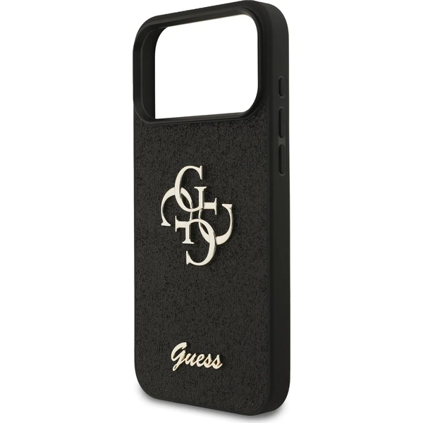 Guess PU Fixed Glitter 4G Metal Logo Zadný Kryt pre iPhone 18 Pro Max Black - Puzdra - Obrázok 7d9b754aa0aa4af79ac03e24a3690976