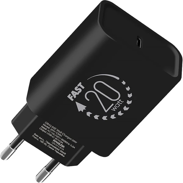 Obal:Me nabíjačka USB-C (20W) čierna - Nabíjačky - Hlavný obrázok