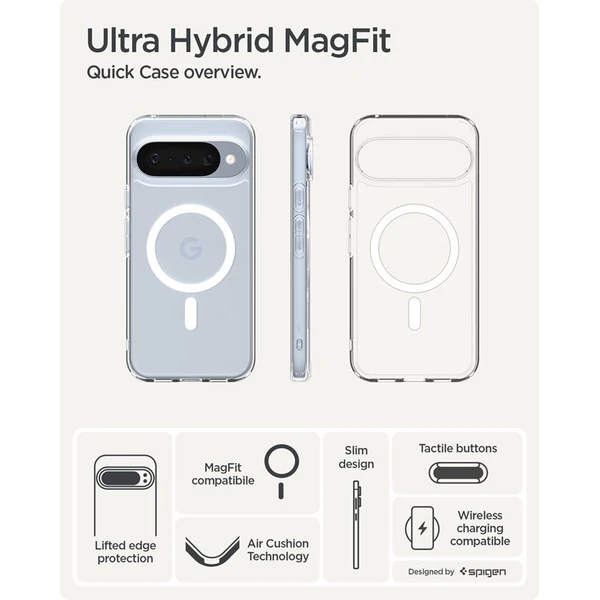 Spigen Ultra Hybrid MagSafe kryt Google Pixel 10/10 Pro clear white - Puzdra - Obrázok 7dd4d71242c445999c8702e6ffd59bc3
