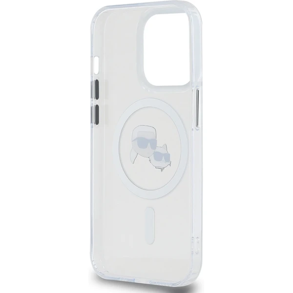 Karl Lagerfeld IML K&CH Heads Metal Frame MagSafe kryt iPhone 15 Pro číry - Puzdra - Obrázok 7de0ba7606f04e3ba5091ad06feb421f