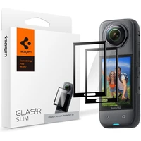 Spigen Glass tR Slim tvrdené sklo pre Insta 360 X4 čierne (2 ks) - Ochranné fólie a sklo
