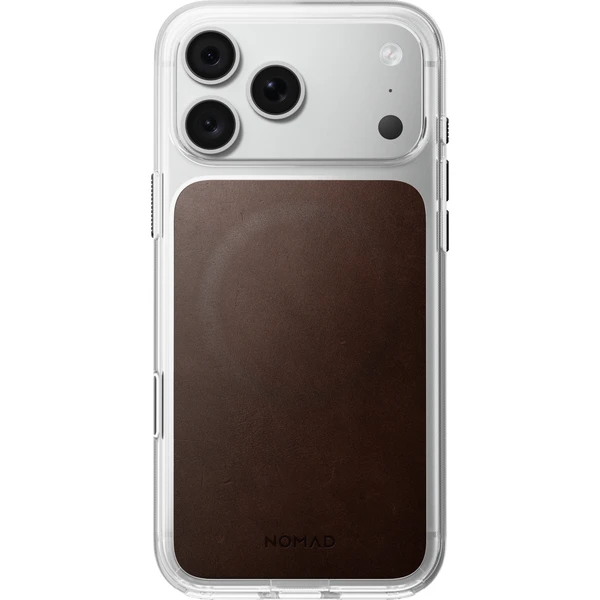 Nomad Clear Leather (Horween) MagSafe kryt iPhone 17 Pro Max/18 Pro Max Rustic Brown - Puzdra - Obrázok 7e2c9c606937461c8d336168d56be49a