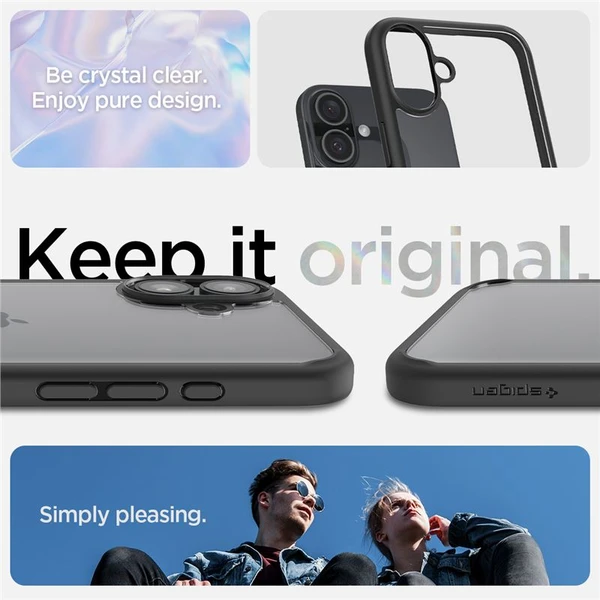 Spigen Ultra Hybrid kryt iPhone 16 matte black - Puzdra - Obrázok 7e2d4ae81bdf4550afaf3f686932fe72