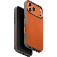 UNIQ Lyden DS Premium Leatherette MagClick MagSafe kryt iPhone 17 Pro Flame Orange - Puzdra