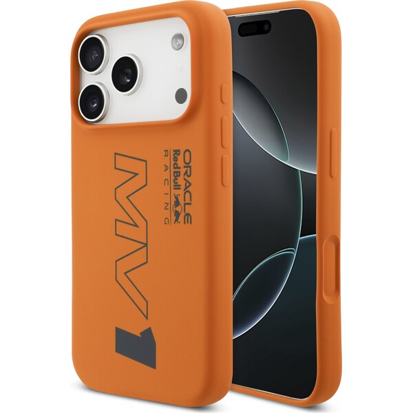 Oracle Red Bull Racing Silicone MV1 MagSafe kryt iPhone 17 Pro oranžový - Puzdra - Hlavný obrázok