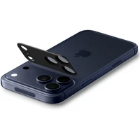 Spigen Glass TR EZ Fit Optik Pro XL sklo na fotoaparát iPhone 17 Pro Max čierne - Ochranné fólie a sklo