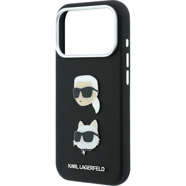 Karl Lagerfeld PU Semi Wrap Saffiano K&CH Heads kryt iPhone 18 Pro černý - Puzdra - Obrázok 7e9d024ac26942c58e2a25ef54db8e21