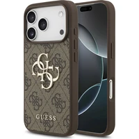 Guess PU 4G Metal Logo kryt iPhone 17 Pro hnedý - Puzdra