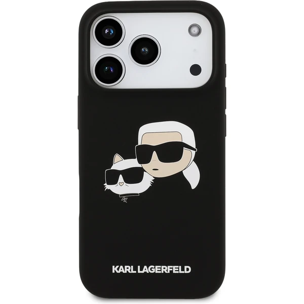 Karl Lagerfeld Liquid Silicone Double Heads MagSafe kryt iPhone 17 Pro čierny - Puzdra - Obrázok 7eaaec2c40ae42eeb06d685711fb66ac