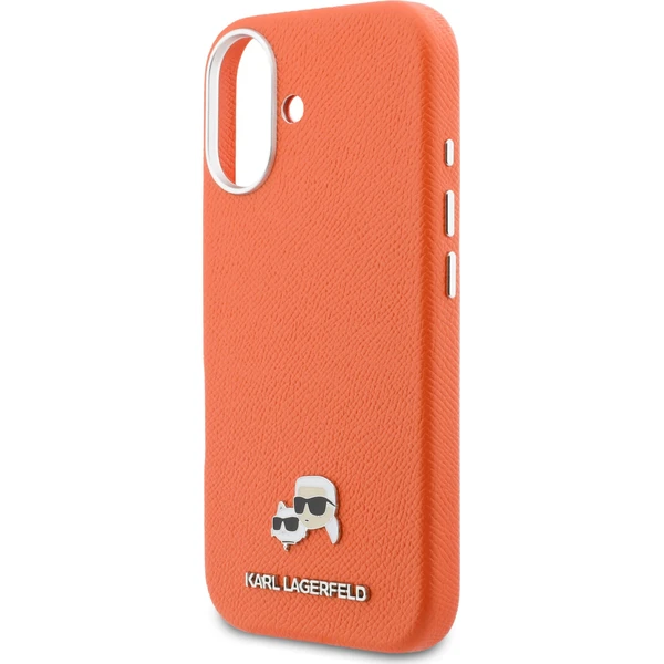 Karl Lagerfeld PU Karl a Choupette Heads Pins MagSafe kryt iPhone 17 oranžový - Puzdra - Obrázok 7ead58257b4a48b4ab9199d677f6c4e4