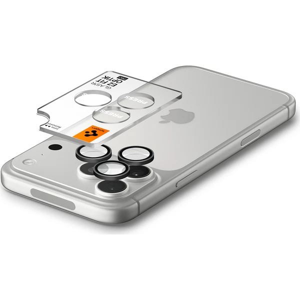 Spigen Glass tR EZ Fit Optik Pro 2 Pack sada sklíčok iPhone 18 Pro Max/18 Pro tmavošedá - Ochranné fólie a sklo - Obrázok 7eb68772438549129f833b79e4a99486