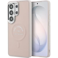 Karl Lagerfeld PU RSG Logo Magnetický kryt Samsung Galaxy S26 Ultra ružový - Puzdra