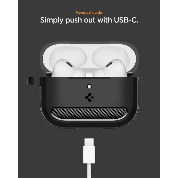 Spigen Rugged Armor puzdro AirPods Pro 3 matte black - Puzdra - Obrázok 7ee5bc86836d44d7b2c550d8a5c724ad