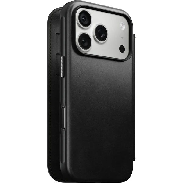 Nomad Modern Leather Folio (Horween) MagSafe kožené puzdro iPhone 17 Pro/18 Pro Black - Puzdra - Hlavný obrázok