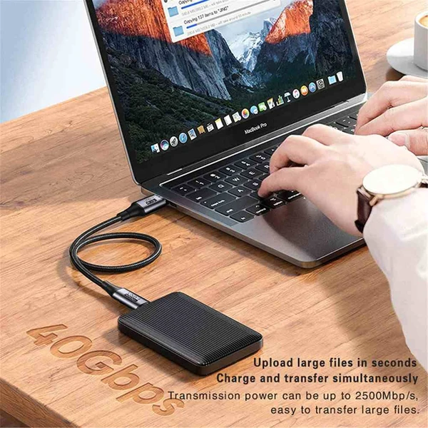PremiumCord USB4 40Gbps 8K@60Hz 240W Thunderbolt 3 kábel 1,2m - Káble a redukcie - Obrázok 7f1f5a7075584b63b863ec11a19923b0