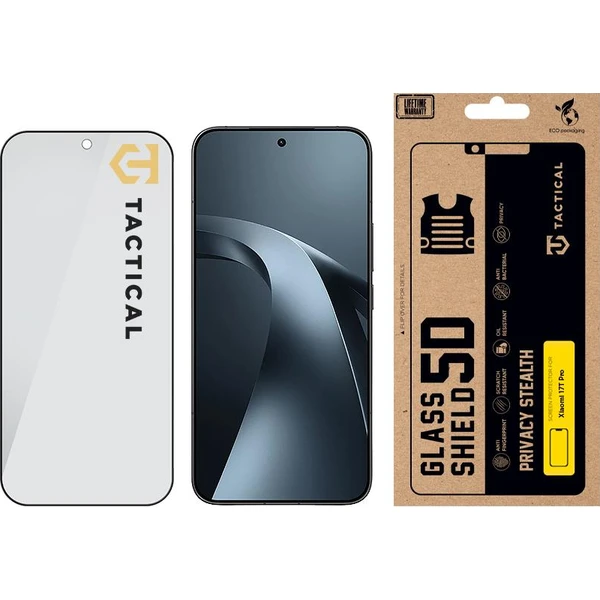 Tactical Glass Shield Privacy Stealth 5D sklo pre Xiaomi 17T Pro Black - Ochranné fólie a sklo - Obrázok 7f1ff8be3d2d46dfbd16ba29fc50040e