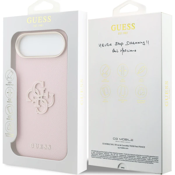 Guess PU Resin Logo kryt iPhone Air ružový - Puzdra - Obrázok 7f396ebf988545f1bafcc808ac62065f