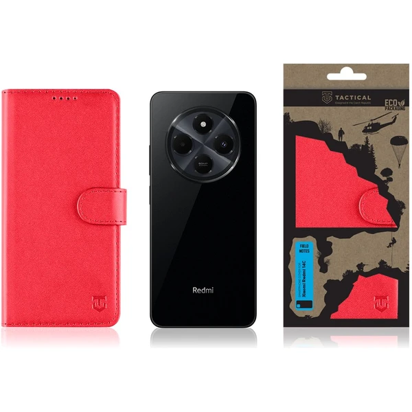 Tactical Field Notes puzdro Xiaomi Redmi 14C 4G/Poco C75 červené - Puzdra - Obrázok 7f82d1970d1740d192872fb7d3b89d98