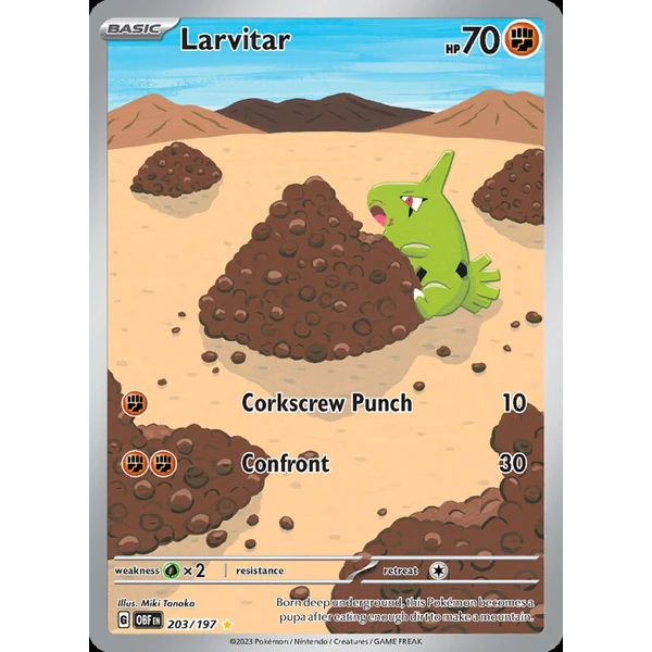 Larvitar (OBF 203) - Obsidian Flames [Holo] - Kusové karty - Hlavný obrázok