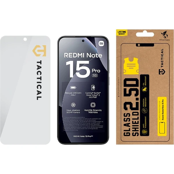 Taktický sklenný štít 2,5D sklo pre Xiaomi Redmi Note 15 Pro 5G čisté - Ochranné fólie a sklo - Obrázok 7fb4489a223b4ac48d2a0a87b81684df