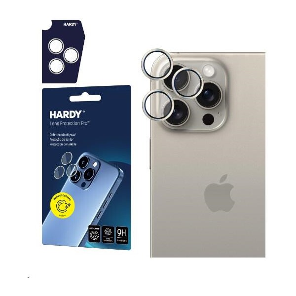 3mk Hardy Lens Protection Pre sklá na fotoaparát Apple iPhone 15 Pre prírodný titán