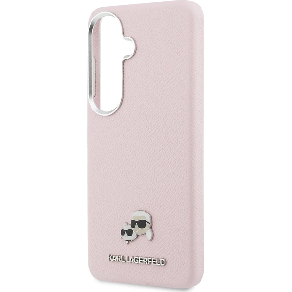 Karl Lagerfeld tvarovaná PU koža K&CH Heads magnetický kryt Samsung Galaxy S26 ružový - Puzdra - Obrázok 7ff05716f25141dda1c191dc94ab6fbf