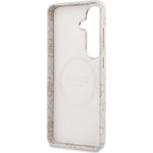 Guess PU koža 4G Strass Logo zlatý rám magnetický kryt Samsung Galaxy S26 ružový - Puzdra - Obrázok 800836f0ad1748c1bbdeb3dd905989a1