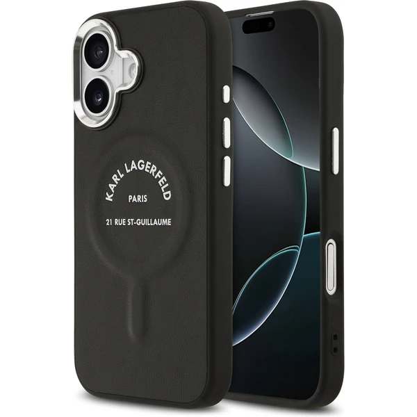 Karl Lagerfeld PU RSG Logo MagSafe kryt iPhone 17 čierny - Puzdra - Hlavný obrázok
