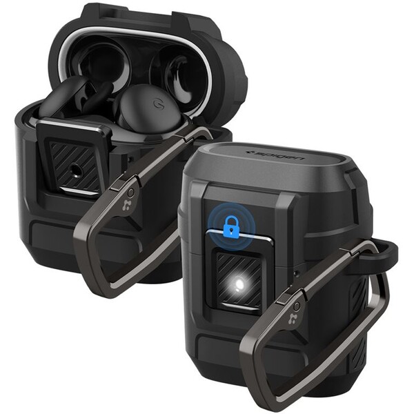 E-shop Spigen Lock Fit odolné púzdro Google Pixel Buds 2a matne čierne