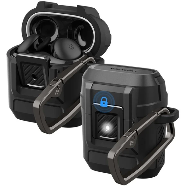 Spigen Lock Fit odolné púzdro Google Pixel Buds 2a matne čierne - Puzdra - Hlavný obrázok